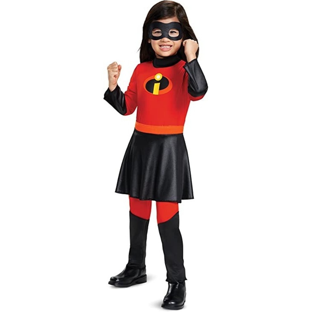 Disguise Violet Jumpsuit with Skirt Toddler Deluxe Child Costume, 2T